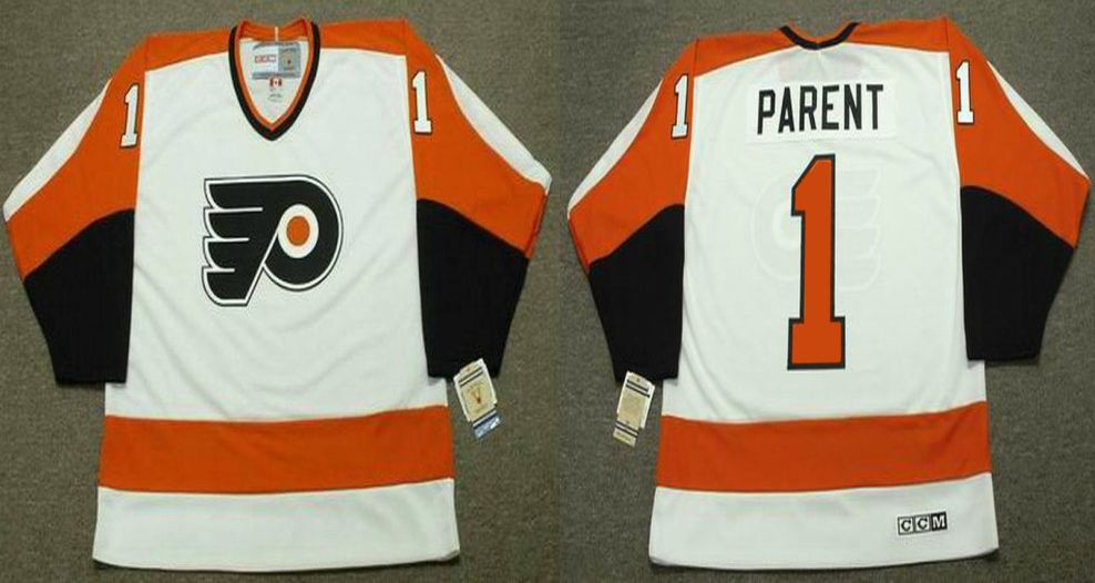 2019 Men Philadelphia Flyers #1 Parent White CCM NHL jerseys